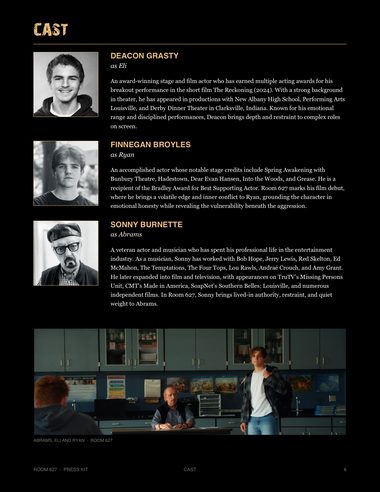 Press kit page 6: Cast