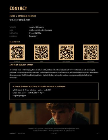 Press kit page 11: Contact